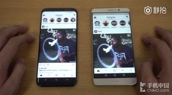 华为Mate 9/三星S8速度对比