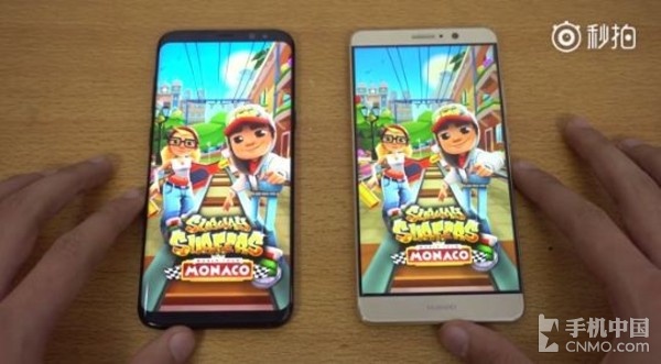华为Mate 9/三星S8速度对比