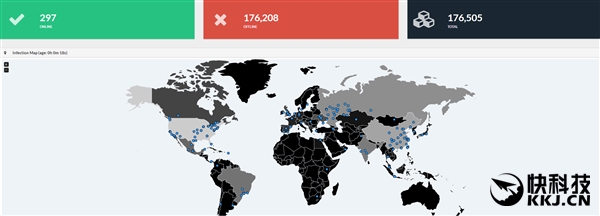 ʵʱ��WannaCry����������Ⱦ�ֲ�ͼ���ڿͱ��رҽ���׷��