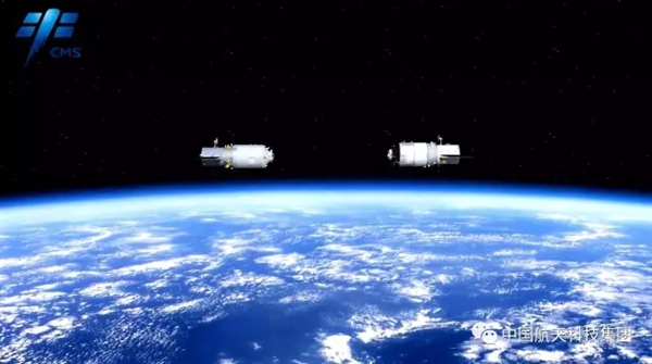 天舟一号撤离天宫二号:独立运行